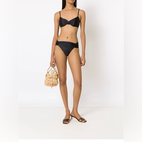 Lygia& Nanny Jasper ruched black bikini bottoms- NWT size 38- XS/2 - Picture 6 of 7